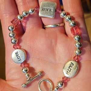Vintage Love Hope Faith Bracelet